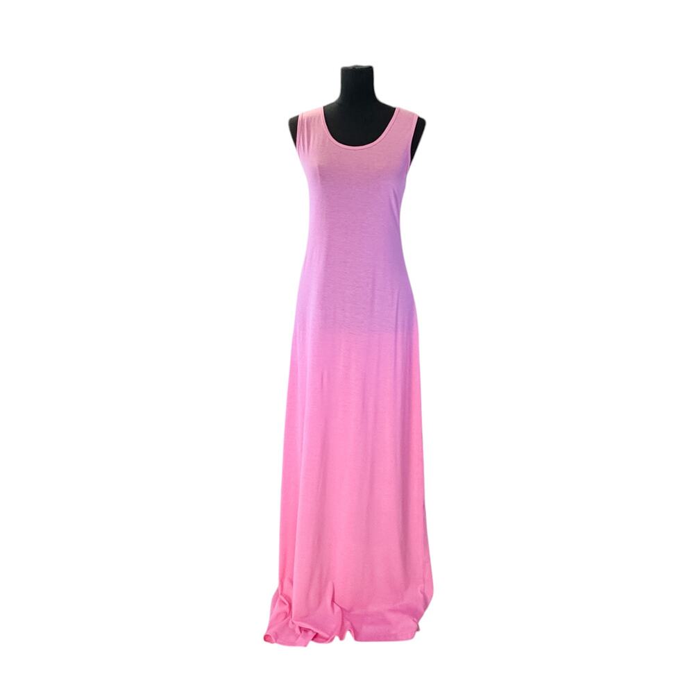 LuLaRoe Dani Maxi Dress Pink Sleeveless Stretch Large